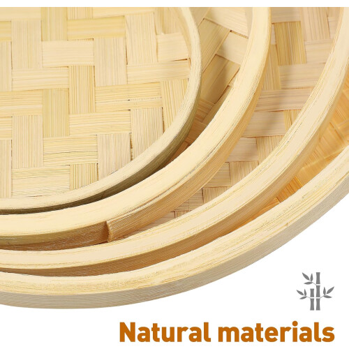 4 pcs Mini Bamboo Weaving Basket for Drawing Craft and Bread Display 1