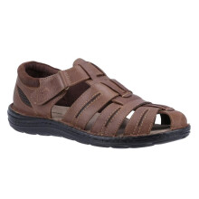 (tan, 7 UK) Hush Puppies Mens Albert Fisherman Leather Sandals