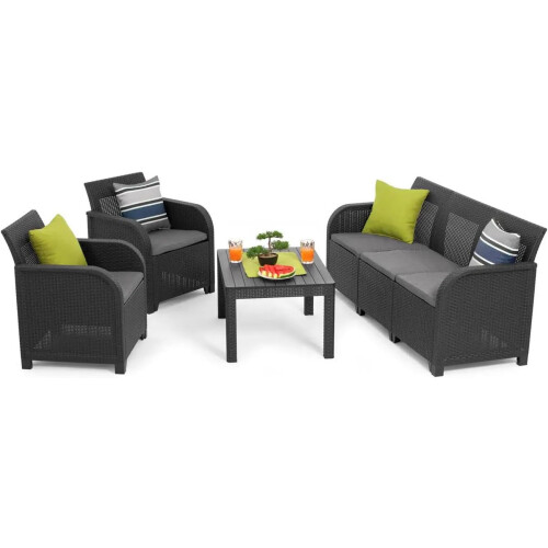 Keter 5 seater lounge set with table Rosalie Keter