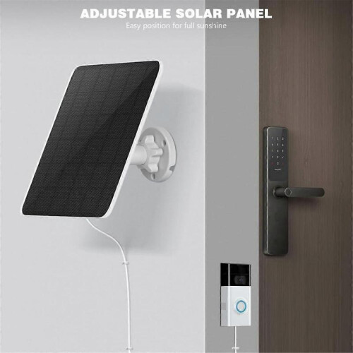 Solar Panel for Ring Doorbell, 5W Solar Panel for Ring Video Doorbell 2, Video Doorbell 3, Video Do 2