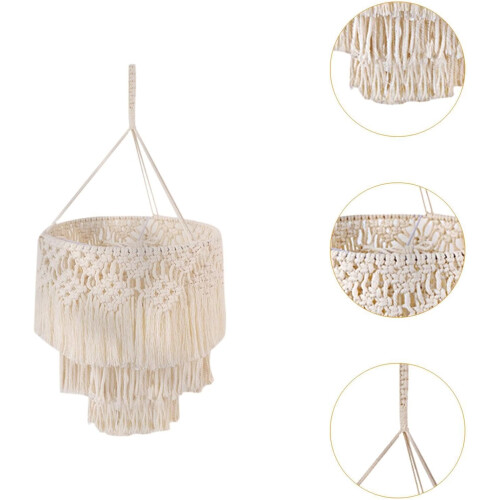 Macrame Pendant Light Cover for Nursery Decoration 2