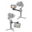 Adjustable Camera Monitor Mount Rotatable Magic Arm with 1/4 Thread Cold Shoe Mount for 4 3 Mini/Pr 5
