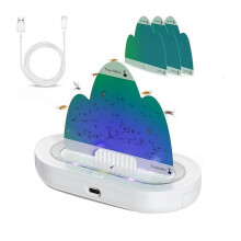 Double-Sided Indoor Insect Trap with Bait Box,Cordless Bug Zapper for Outdoor Use,Fruit Fly Traps f