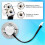 2pcs Range Hood Light Bulbs, Stainless Steel Range Hood LED Light Replacement Recessed Kitchen Range Hood Light 15