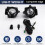 Car Front Bumper Fog Light Halogen Set for MK7 2012 2013 2014 2015 2016 with Wires Switch Harness K 4