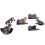 PawHut PawHut Wall Mounted Cat Tree 4PC Kitten Activity Centre with Sisal Dark Grey 9