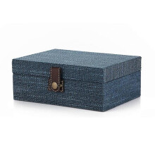 Treasure Chest Box - Wooden Decorative Trinket Jewelry Box with Clasp Memento Keepsake Jewelry Orga