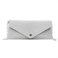 Elegant Crossbody Phone Case with Detachable Chain Strap Shoulder Bag Fashion Evening Purse for Work Party or Travel  Silver