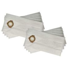 10x Dust Bags Compatible with Milwaukee M18 FPOVCL & M12 FVCL Vacuum - 40cm x 19.5cm White