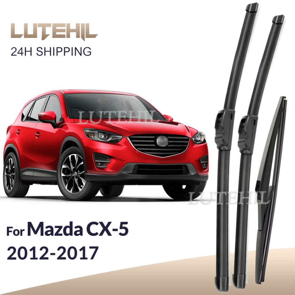 For Mazda CX-5 KE 2012-2017 2013 2014 2015 2016 Wiper Front & Rear Wiper Blades Windshield Windscreen Window Brushes 24" 18" 14"-image-OPC-PHXZKBD-NEW