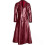(XXL,red)Men's Plus Size Solid Color Lapel Slim Fit PU Leather Jacket Long Coat 1