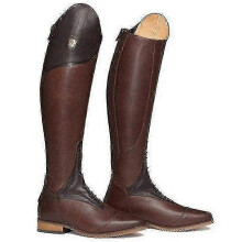 (40, Brown) Women's Tall Synthetic Horse Riding Boots with Zipper - Fashion Equestrian Boots