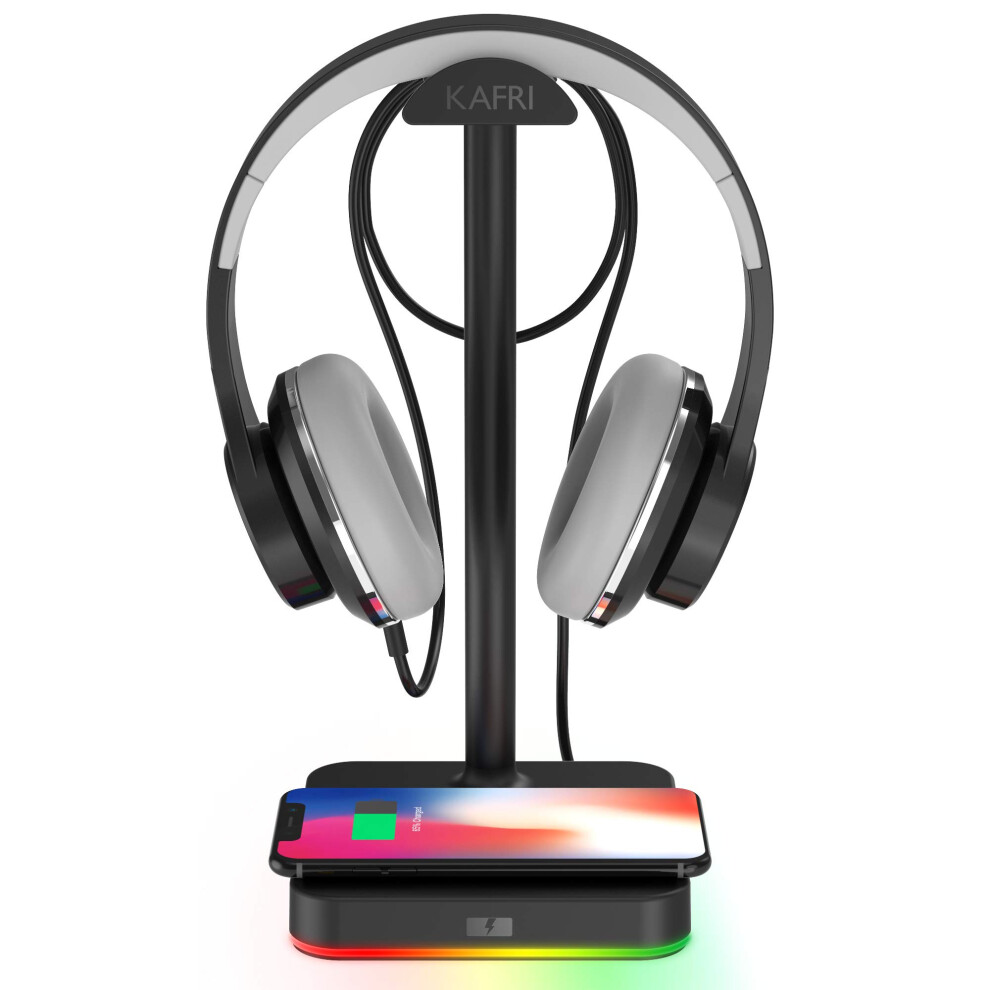 Headphone Stand With Rgb Wireless Charger For Desk Gaming 798135926516