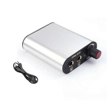 (EU Plug, Silver) Professional Mini Tattoo Power Supply & Motor for Tattoo Machines - Compact & Reliable