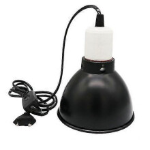 Reptile Heat Lamp - Deep Dome Fixture with Easy Installation & Power Cord for Frogs & Reptiles