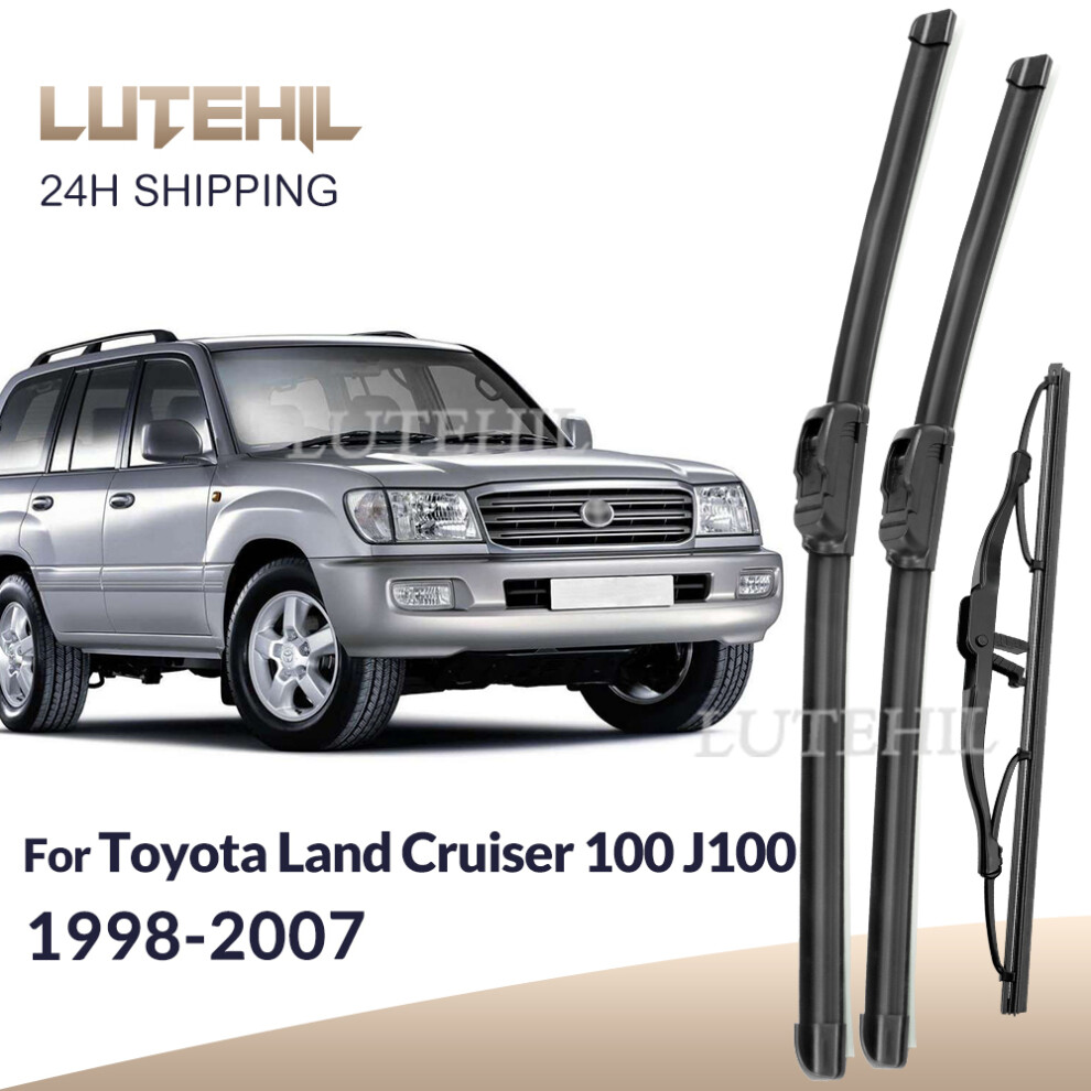 For Toyota Land Cruiser 100 J100 1998-2007 1999 2000 Wiper Front & Rear Wiper Blades Windshield Windscreen Brushes 24" 22" 16"
