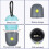 2 Pack Dog Poop Bag Holder Dispenser with LED Light for Walking Pets 5