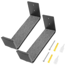 2pcs Surfboard Wall Mount Hanger - Black Display Rack for Wall Storage