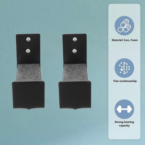 2pcs Surfboard Wall Mount Hanger - Black Display Rack for Wall Storage 2