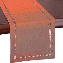 Handmade Hem Orange Thanksgiving Table Runner, Fall Autumn Decor Tablecloth or Dresser Scarf (32x183cm)
