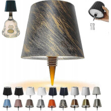 (Bronze) Wireless Rechargeable Bottle Lamp - 3 Color LED Wine Bottle Lights for Bars & Restaurants