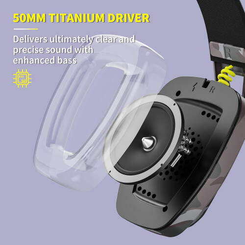 Wireless Noise Cancelling Gaming Headset for PS4 PS5 PC Mac Bluetooth Gaming Headphones 2