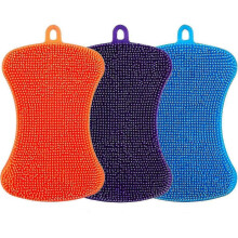 3 Pack Silicone Sponge for Dishes - Reusable Kitchen Cleaning Sponges, Dish Washing Gadgets