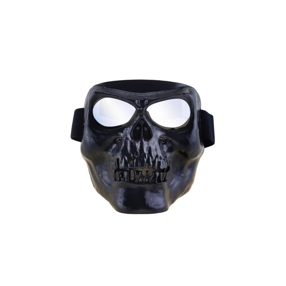 (1#) Motorbike Goggles Skull Face Mask Shield Racing Dirt Bike Halloween Eyewear 6963793974023