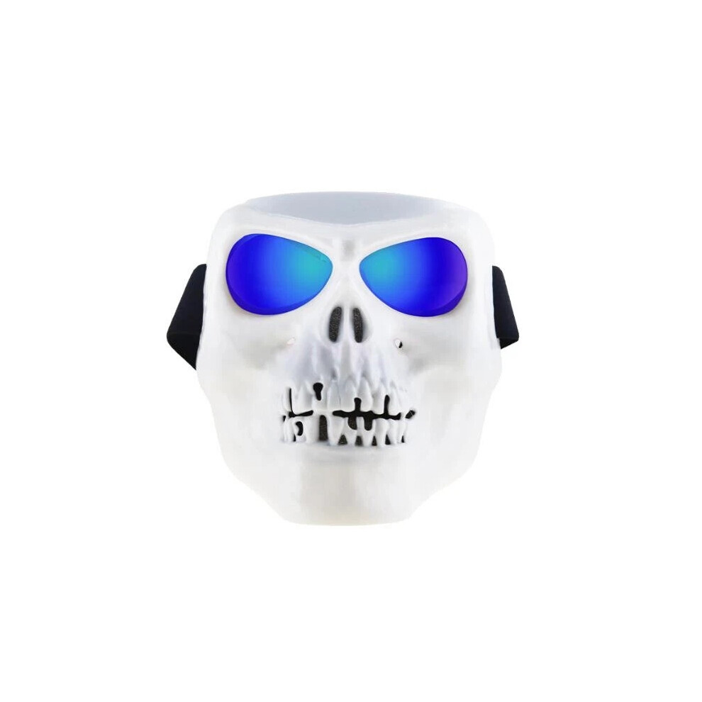 (2#) Motorbike Goggles Skull Face Mask Shield Racing Dirt Bike Halloween Eyewear 6963793974030