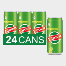Limca Soft Drink – 300ml Cans (Pack of 24) | Crisp & Refreshing Lemon-Lime Flavour | Sparkling Indian Beverage | Classic Thirst Quencher