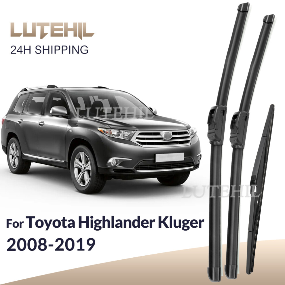 For Toyota Highlander Kluger Xu40 Xu50 2008-2019 Wiper Front&Rear Wiper Blades Windshield Windscreen Window Brushes 26" 20" 12" 6935158876839