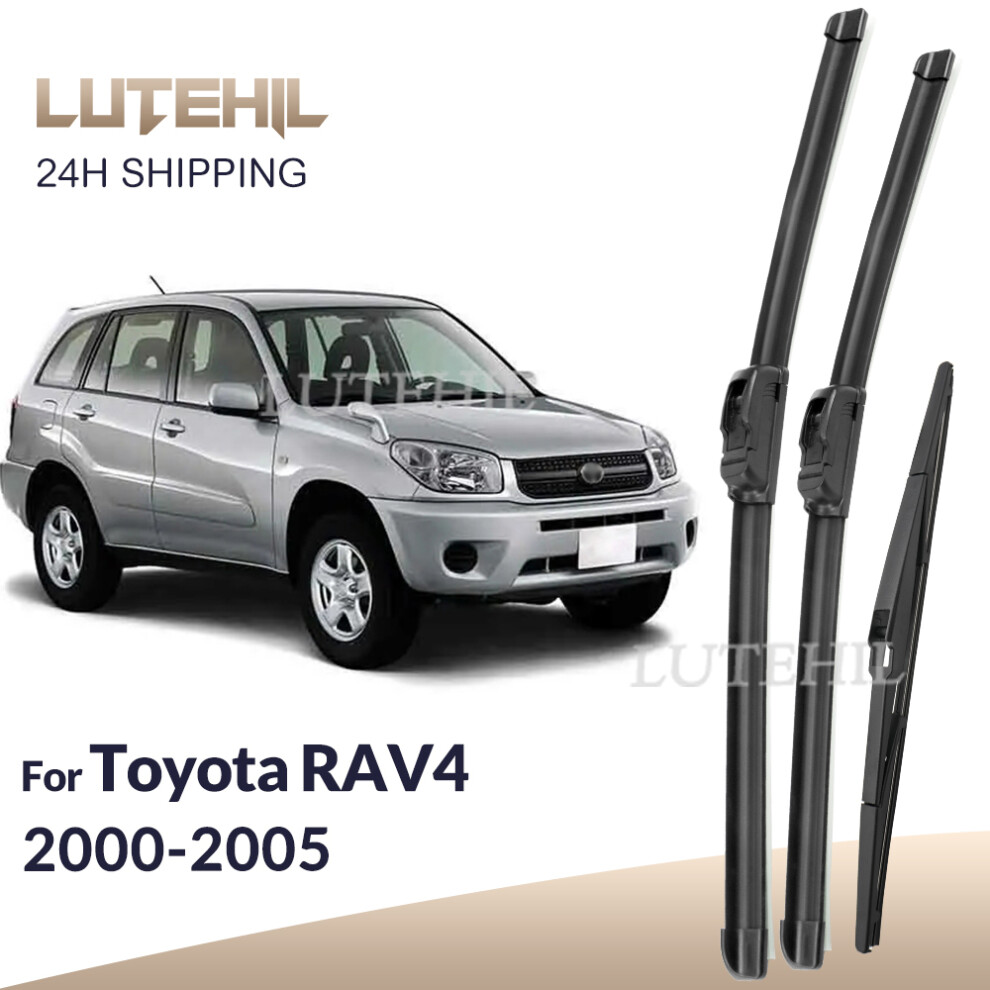 For Toyota Rav4 Xa20 2000-2005 2001 2002 2003 2004 Wiper Front & Rear Wiper Blades Windshield Windscreen Window 24" 19" 12" 6935158877317