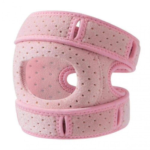 (XS, Pink) Patellar Tendon Support Strap Knee Brace with Side Stabilizers for Knee Pain Relief & Decompression