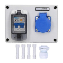 German Standard Power Socket Wall Outlet 200-250V 40A 1P+N RCD Electrical Box