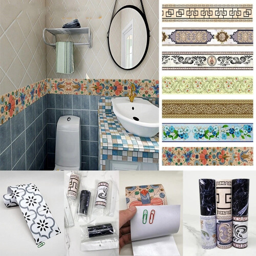 (10) Waterproof Skirting Line Self Adhesive Borders Trim Line Wall Sticker Kitchen 1
