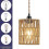 Boho Plug in Pendant Light with Rattan Shade, Hanging Ceiling Lamp with Cord 3
