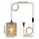 Boho Plug in Pendant Light with Rattan Shade, Hanging Ceiling Lamp with Cord 2