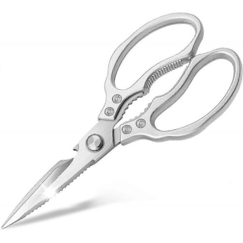 Heavy Duty Kitchen Scissors - Sharp Stainless Steel Multi-Function Scissors for Chicken, Fish, Meat, Vegetables & Herbs