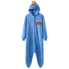 (blue, XXL( fit 184-195cm)) Couples Onesie Mr Meeseeks Pink Blue Pajamas Funny Kigurumis Jumpsuit Men Women Sleepwear Party Suit Halloween Christmas Outfit