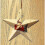 Christmas Tree Ornaments 2 Pack, Small Handmade Barn Stars with Burlap Hanging String bd 3