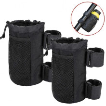 2pcs Bike Cup Holder,bicycle Handlebar Drink Holder with Mesh Pockets Phone Bag Adjustable