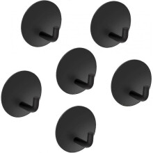 6-Pack Stainless Steel Wall Hooks for Coats & Towels - Waterproof Adhesive Mount for Kitchen & Bathroom