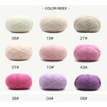 (08#Purple) SALE Knitting Wool Professional Needlework 4ply Milk Cotton Crochet Knitted Yarn