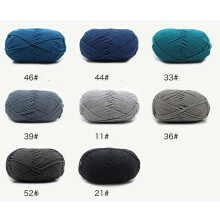 (21#Black) SALE Knitting Wool Professional Needlework 4ply Milk Cotton Crochet Knitted Yarn