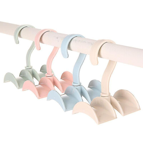 4pcs Bags Storage Rack Hook Wardrobe Silk Scarf  Rotatable Hanger