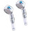 Eco-tornado Blue - Double Pack - Water-saving Pressure-increasing Shower Head - 360 Rotating Hand Shower - Shower Head EOD 1