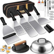 Stainless Steel Outdoor Barbecue Tools Suit 29 Piece Teppanyaki Shovel BBQ Grill