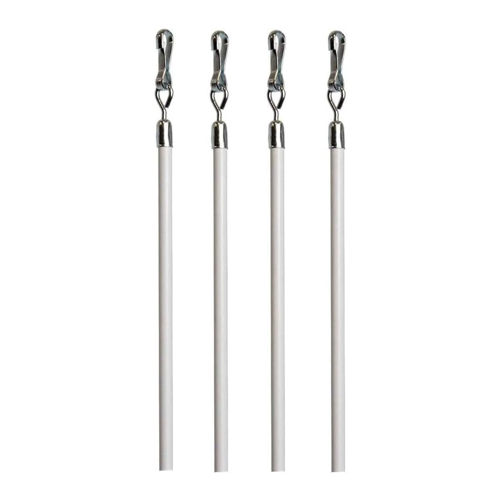 4 Pack White Metal Drapery Wands for Easy Opening and Closing of Draperies 30' Long-image-OPC-PHXZRXR-NEW