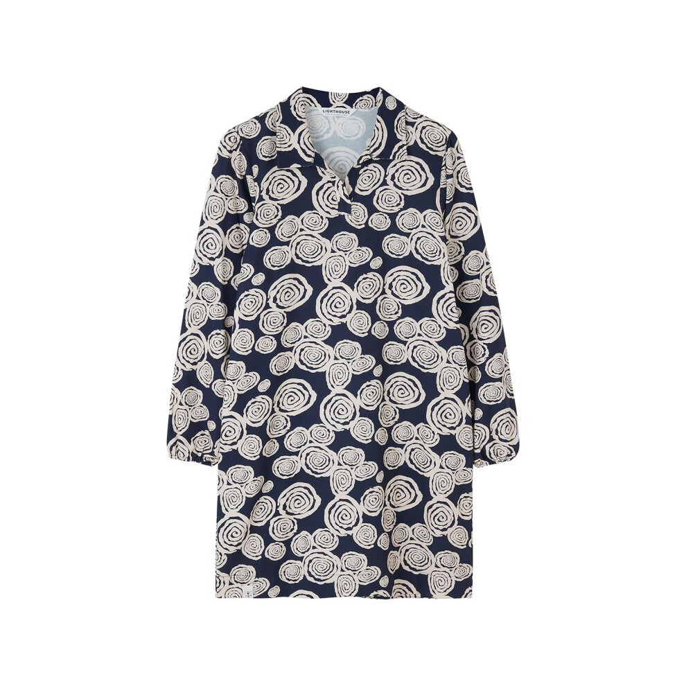 (UK 14, Navy Swirl) Nancy Womens Dress