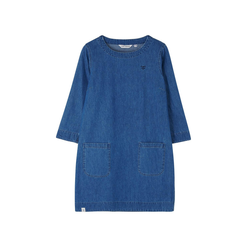 (UK 8, Washed Denim) Anna Womens Dress